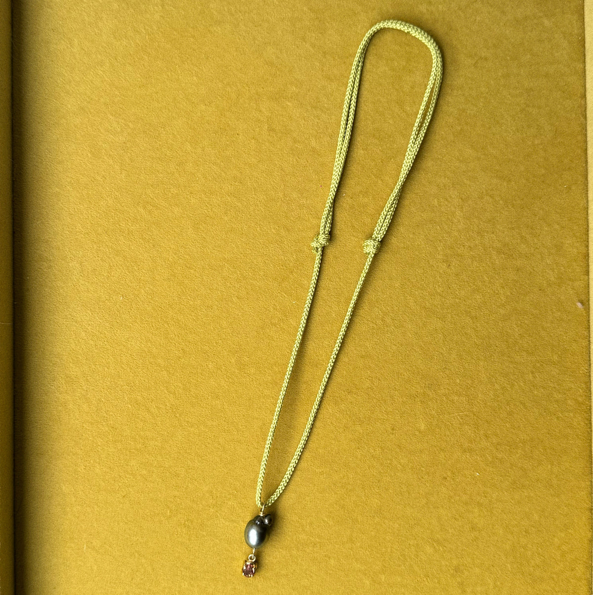 Tahitian Pearl and Tourmaline Talisman Necklace