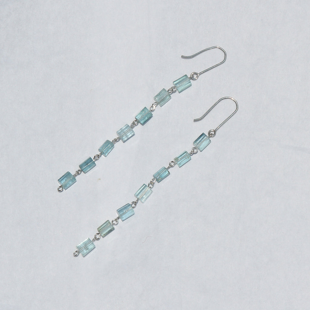 Long Aquamarine Earrings