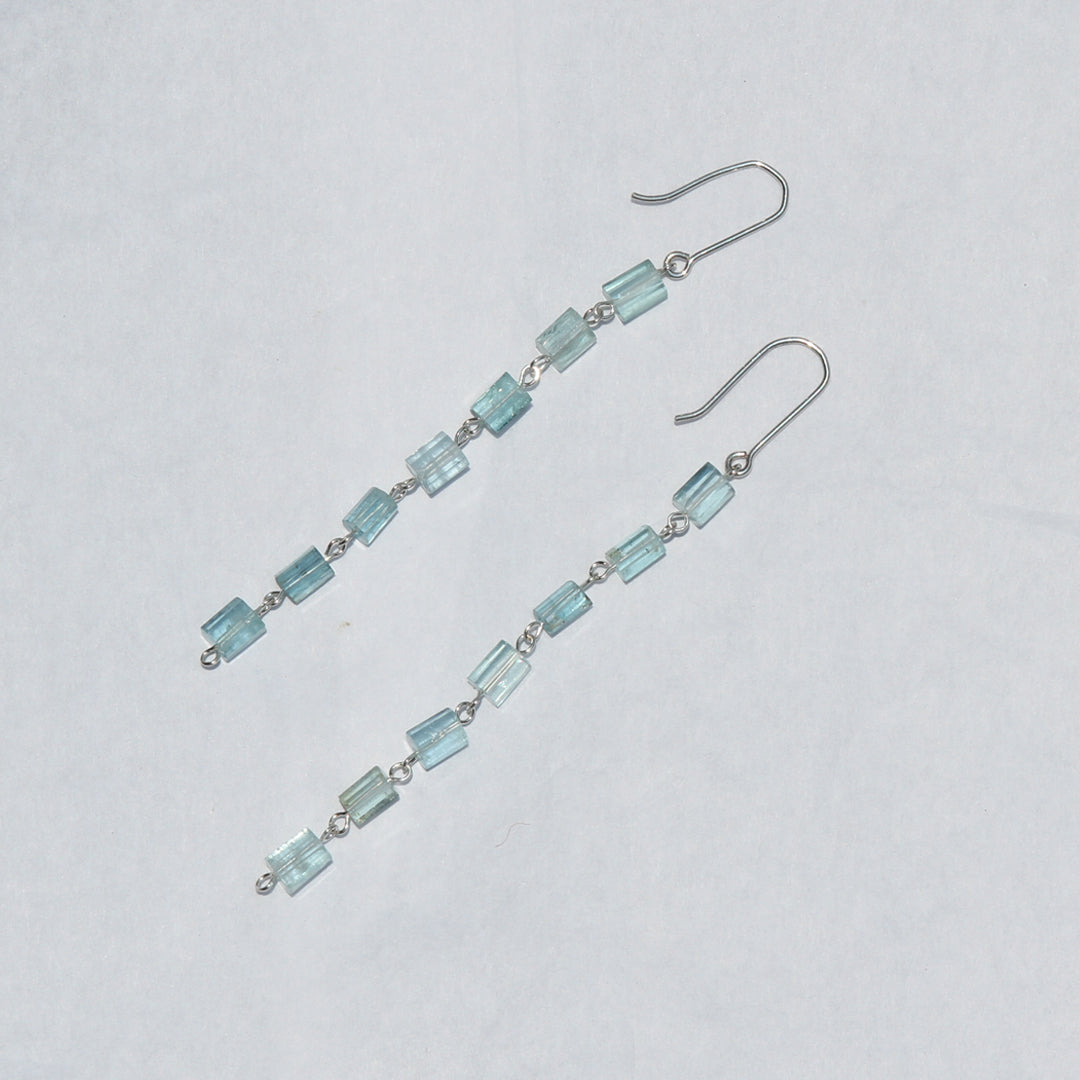 Long Aquamarine Earrings