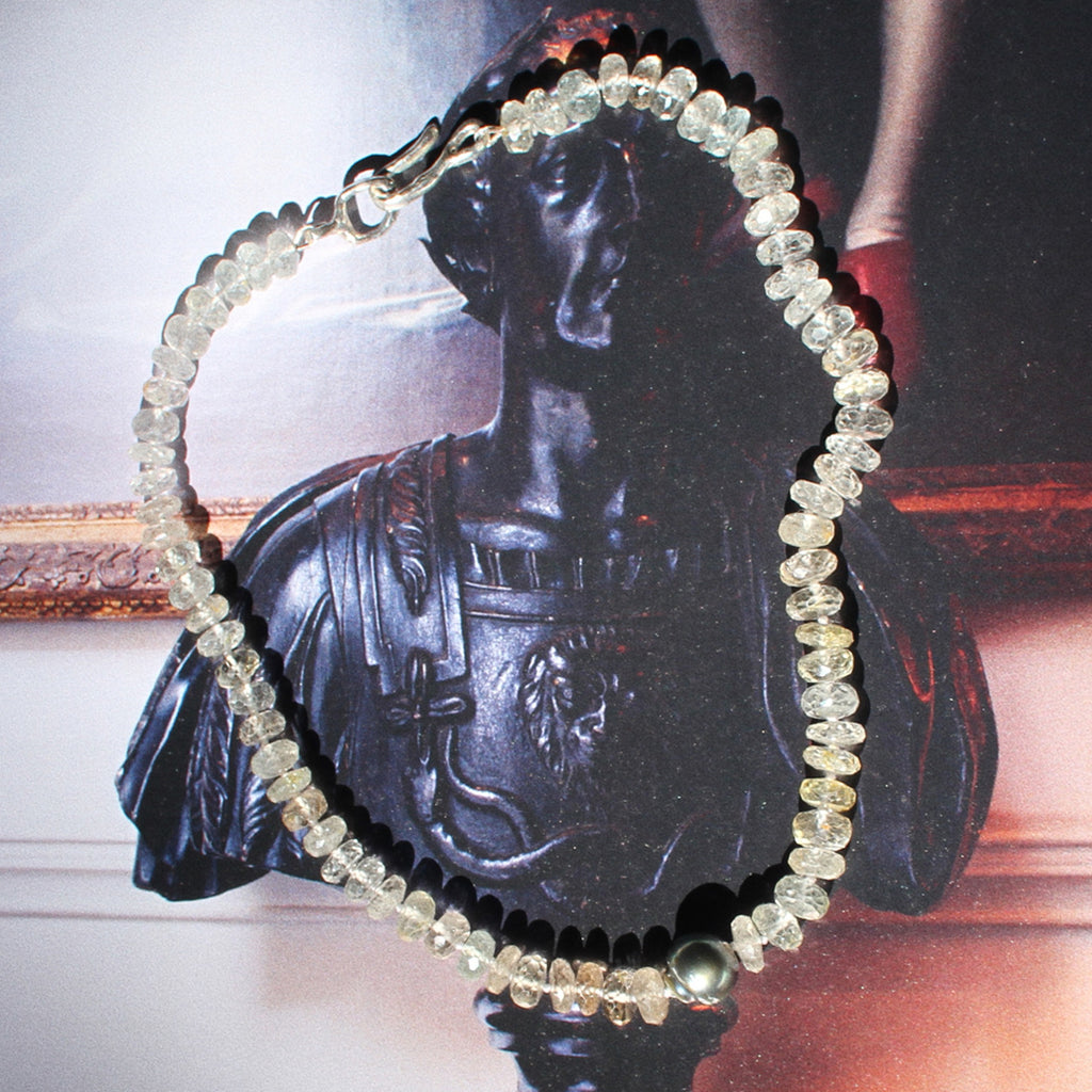 Aquamarine and Tahitian Pearl Necklace