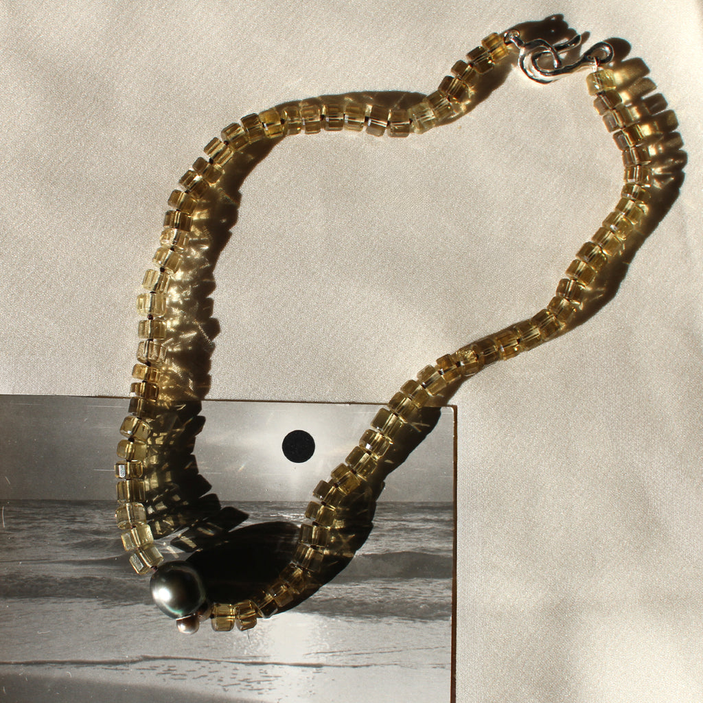 Smoky Citrine and Tahitian Pearl Necklace