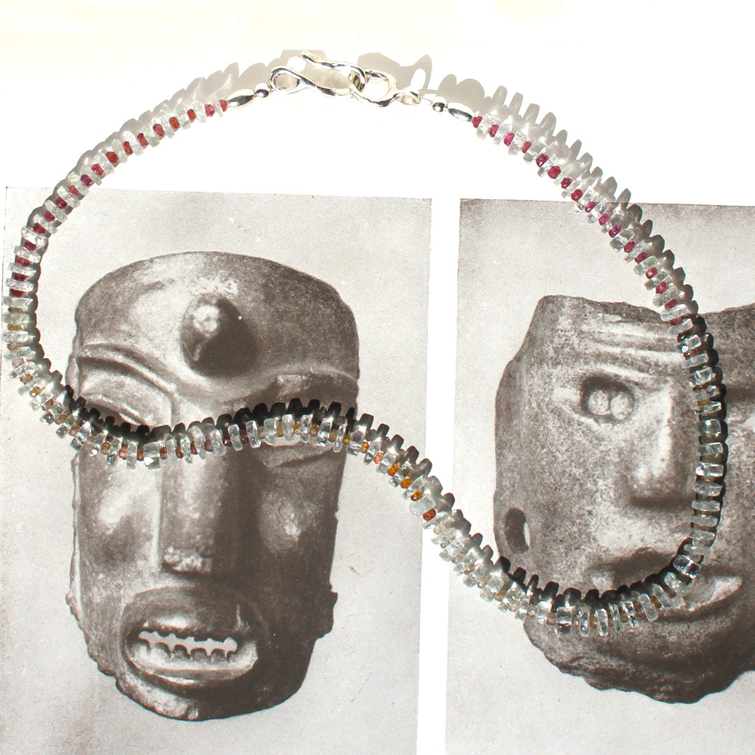 Prasiolite and Sapphires Necklace